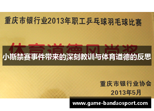 小斯禁赛事件带来的深刻教训与体育道德的反思