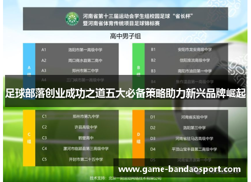 足球部落创业成功之道五大必备策略助力新兴品牌崛起